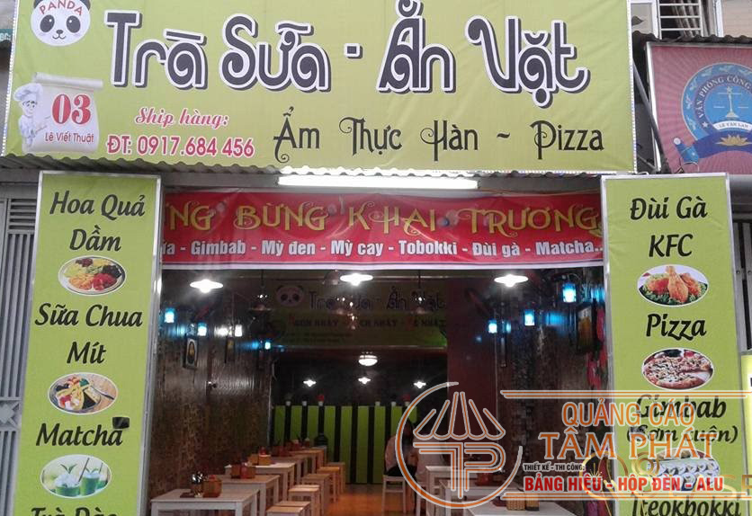 Mẫu Bảng Hiệu - Biển Quảng Cáo Quán Ăn Vặt, Trà Sữa Đẹp 5 Bảng Hiệu - Biển Quảng Cáo Quán Ăn Vặt, Trà Sữa Đẹp