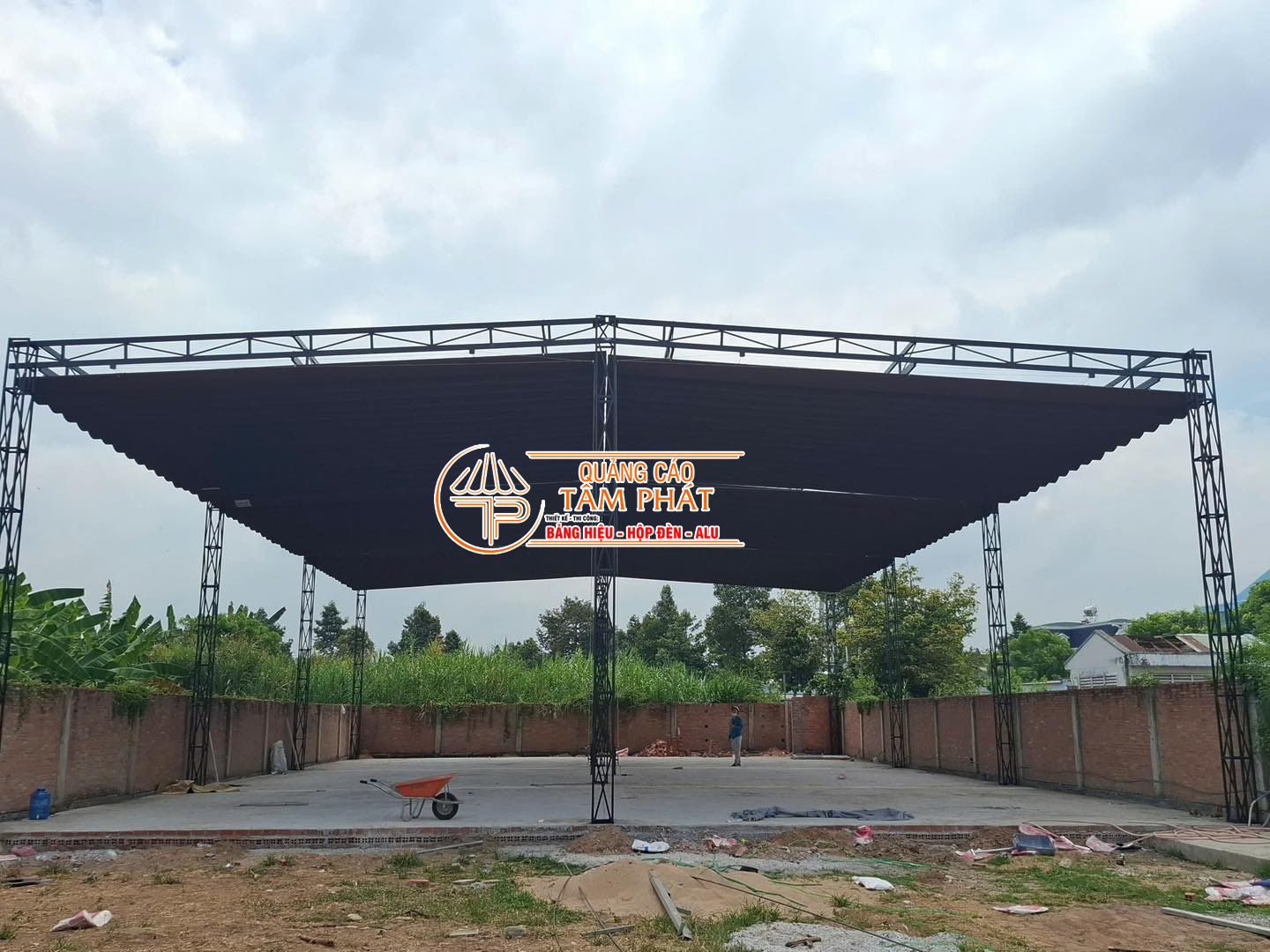 Thi Công Mái Bạt Che Sân Pickleball Bình Phước