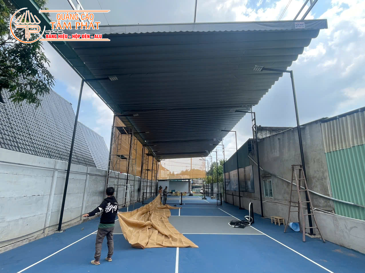 Thi Công Mái Bạt Che Sân Pickleball Vũng Tàu