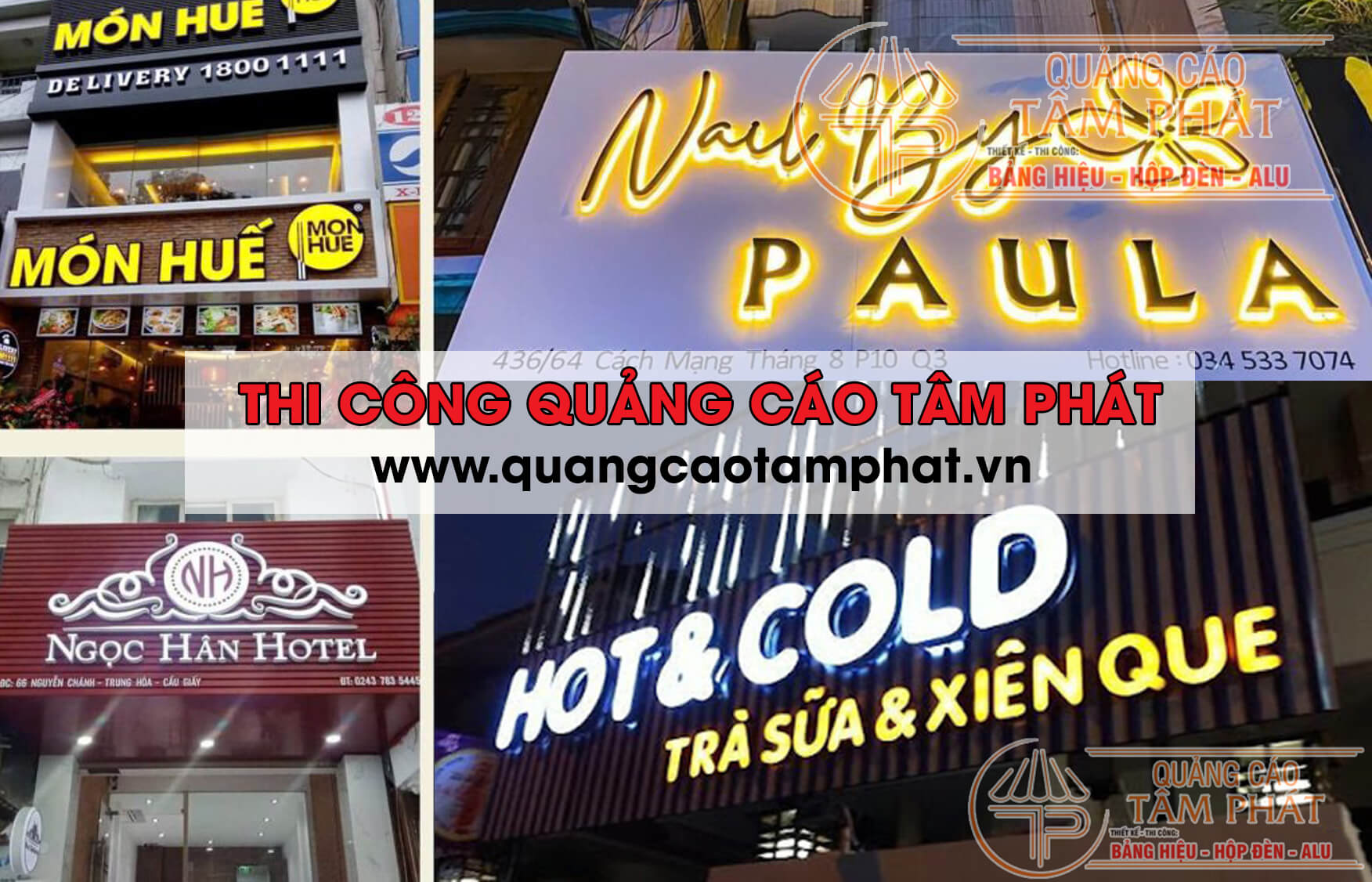 Dịch vụ Làm biển hiệu, bảng hiệu quảng cáo giá rẻ - Quảng cáo Tâm Phát